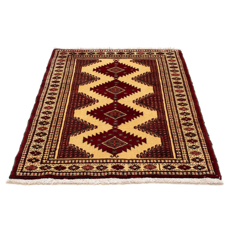 Turkaman Teppich 133 x 92 cm - dunkelrot