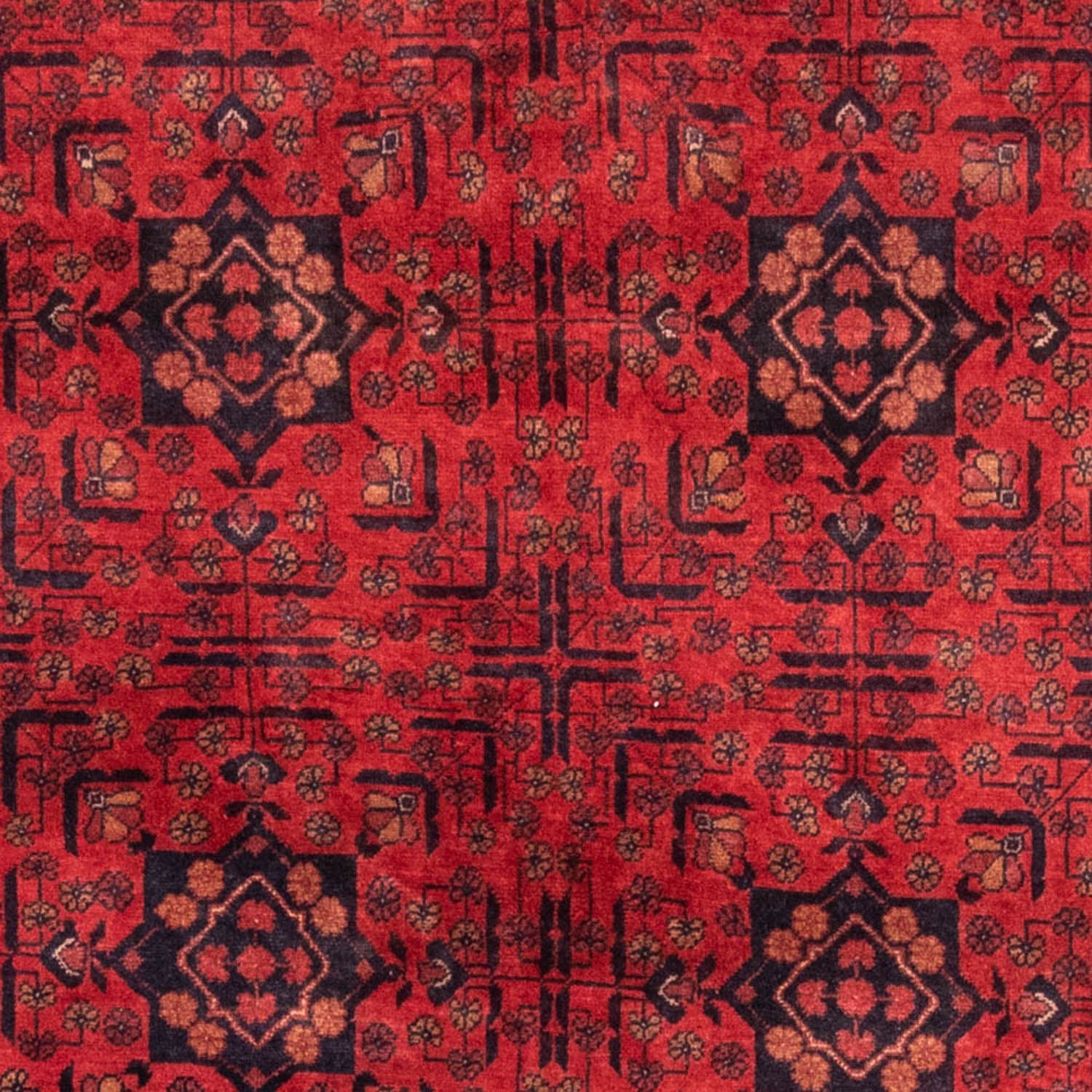 Afghan Teppich - Kunduz 193 x 129 cm - rot