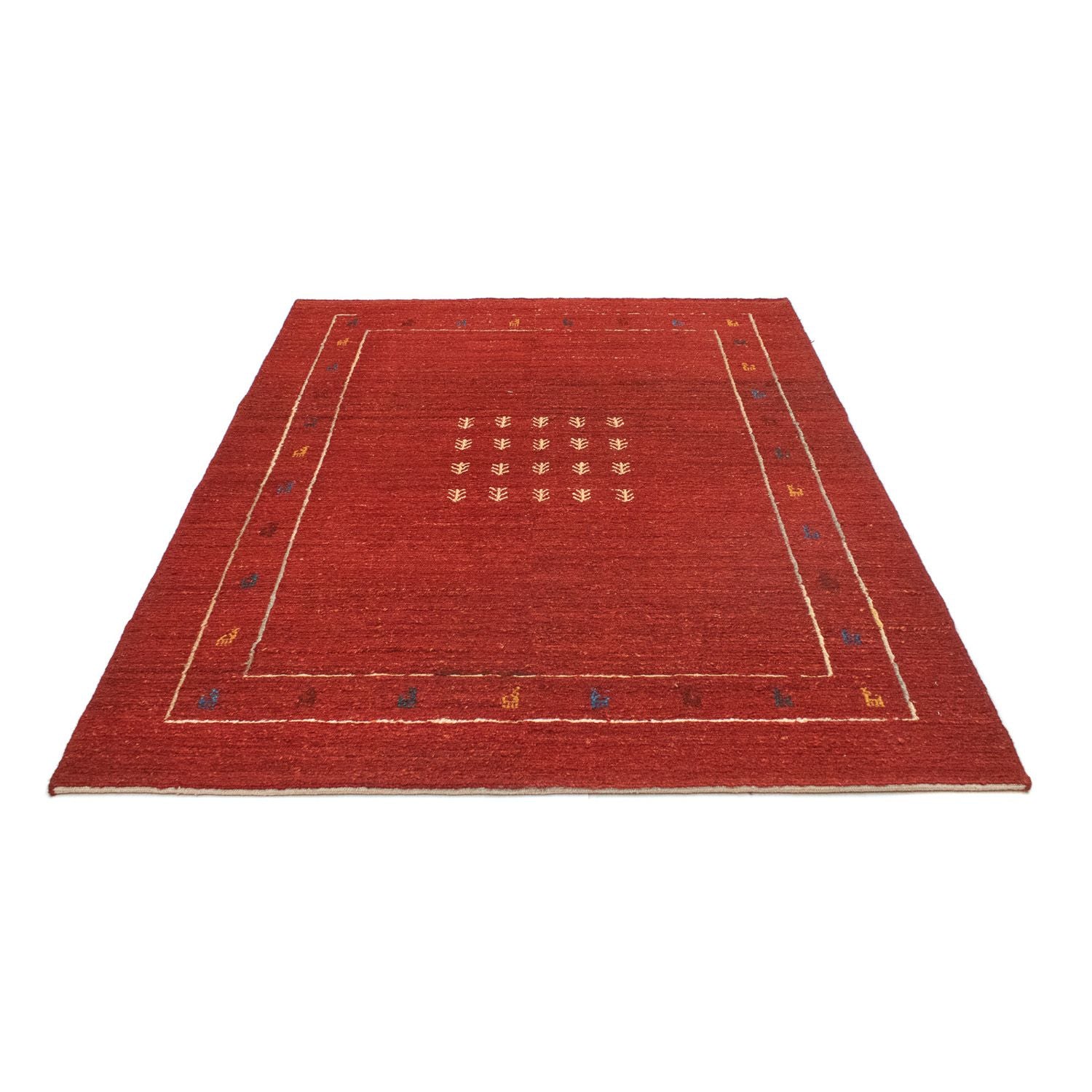 Gabbeh Teppich - Perser 194 x 146 cm - rot