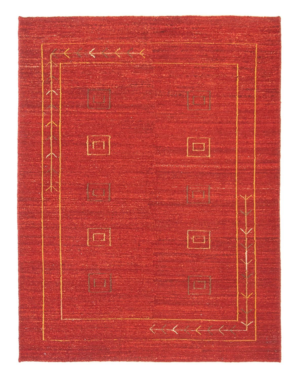 Gabbeh Teppich - Perser 196 x 146 cm - rot