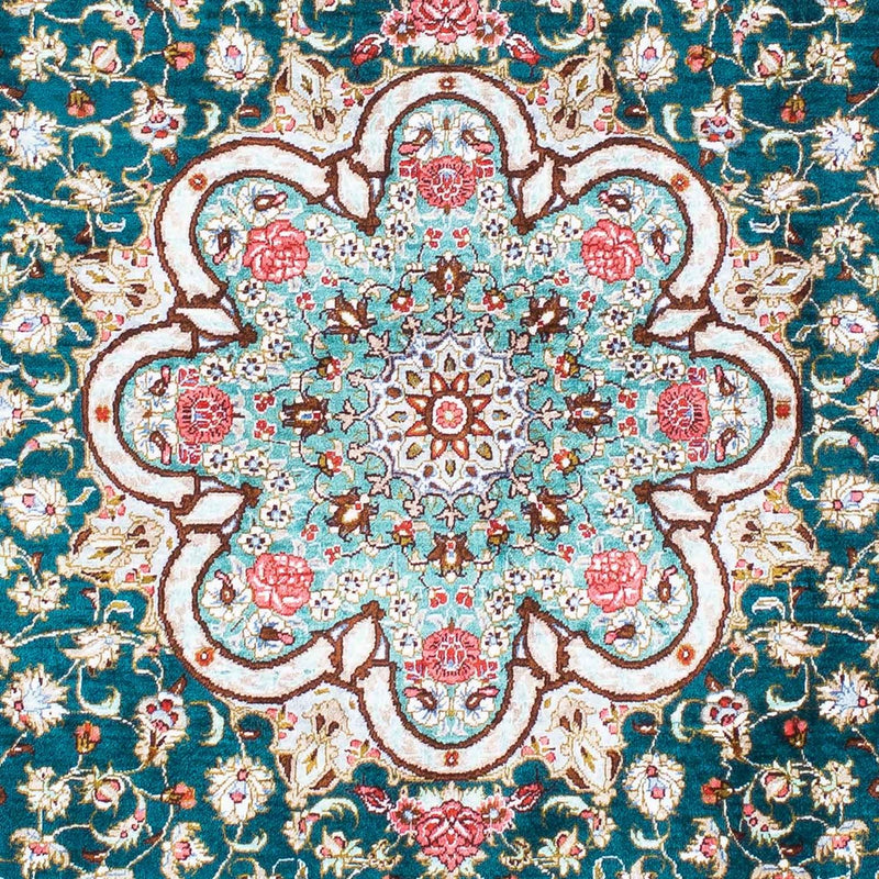 Perserteppich - Ghom 152 x 100 cm - grün