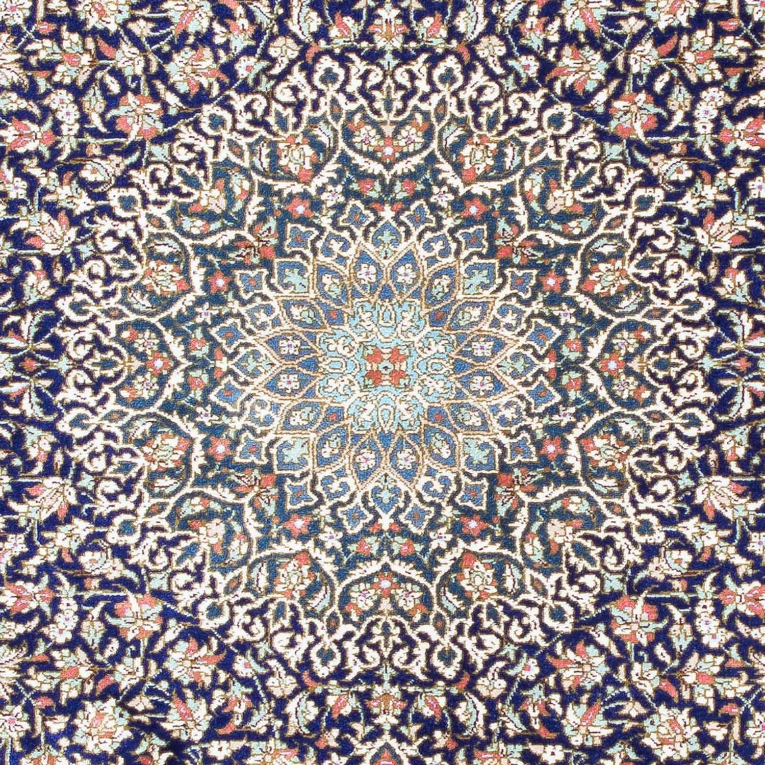 Perserteppich - Ghom 121 x 78 cm - dunkelblau