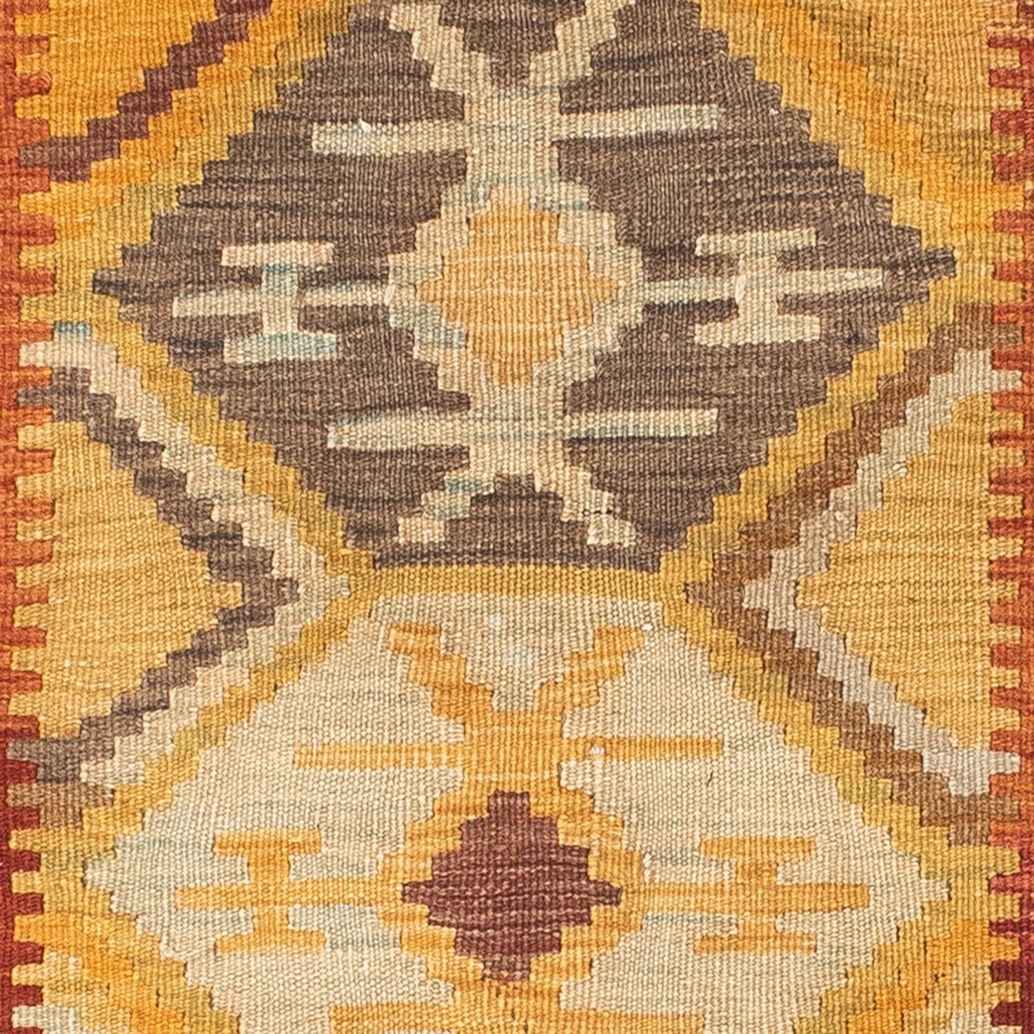Kelim Teppich - Oriental 185 x 75 cm - gold