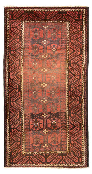 Belutsch Teppich 225 x 123 cm - hellrot