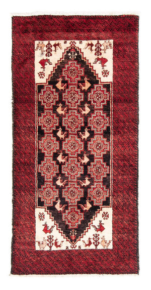 Belutsch Teppich 202 x 100 cm - rot