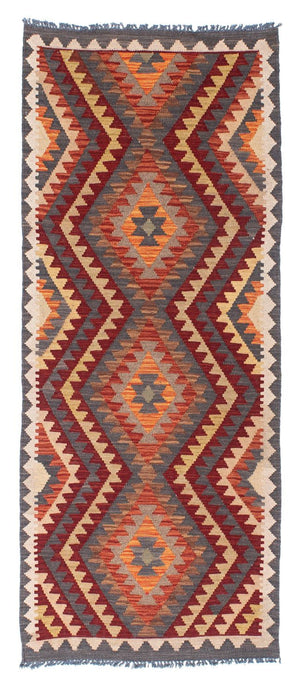 Kelim Teppich - Oriental 191 x 80 cm - grau