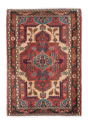 Perserteppich - Nomadic 130 x 92 cm - hellrot