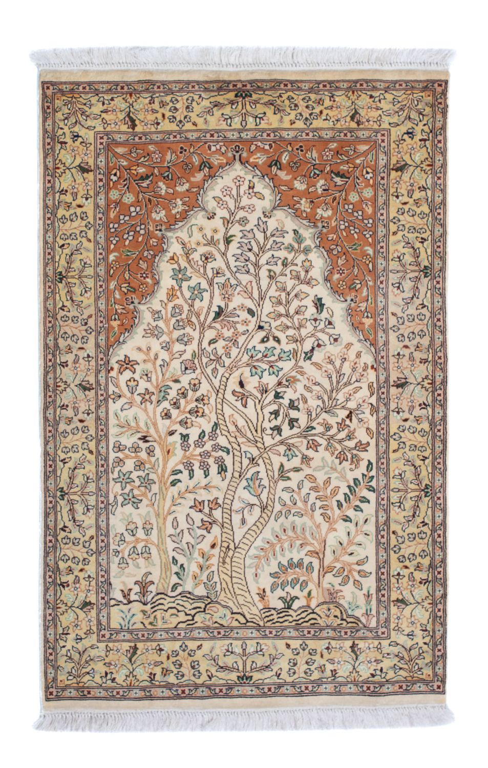 Seidenteppich - Kaschmir Seide 124 x 76 cm Teppichbrücke