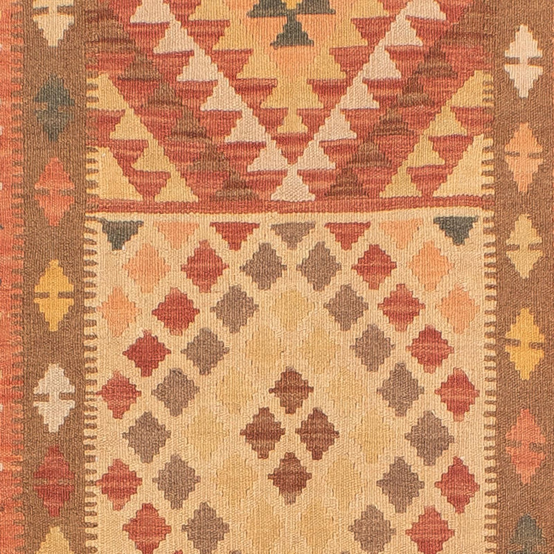 Kelim Teppich - Splash 407 x 91 cm - hellrot