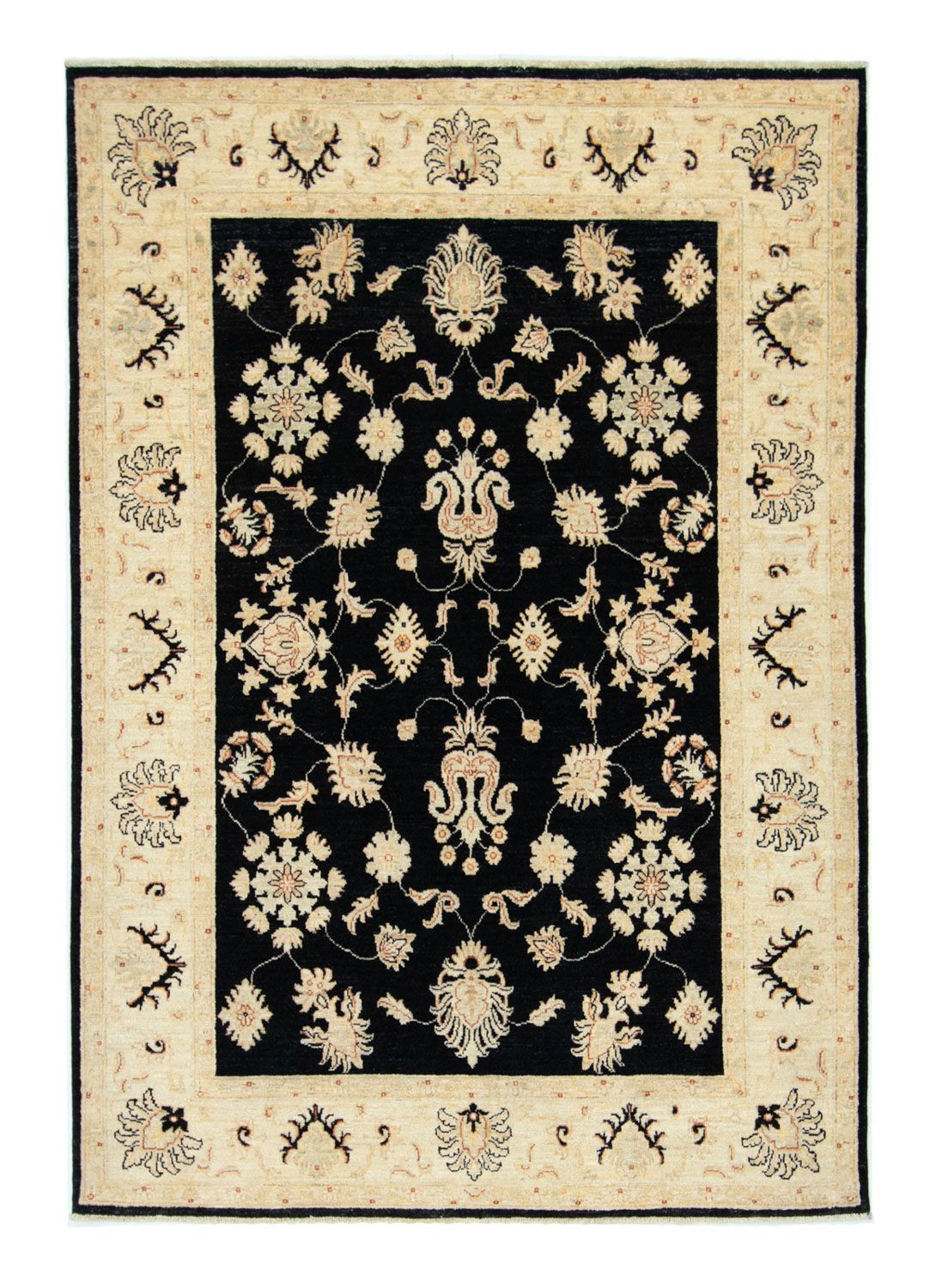 Ziegler Teppich 205 x 143 cm - schwarz