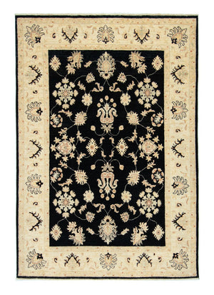 Ziegler Teppich 205 x 143 cm - schwarz