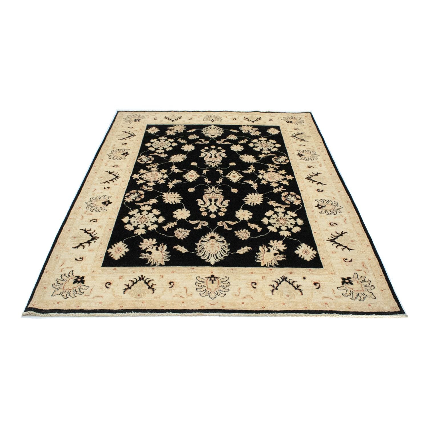 Ziegler Teppich 205 x 143 cm - schwarz