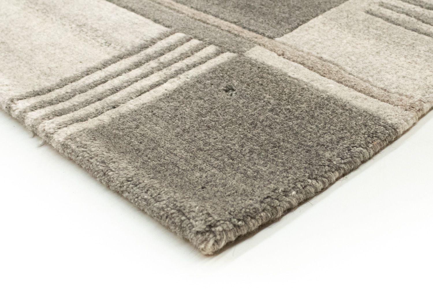 Nepal Teppich 200 x 140 cm - grau