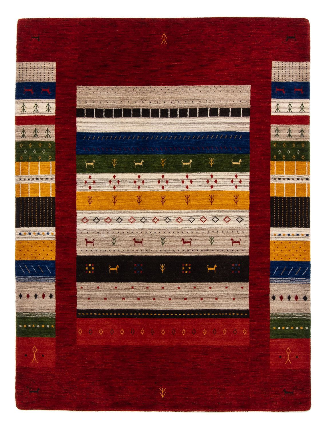 Gabbeh Teppich - Loribaft Indus 200 x 144 cm - mehrfarbig