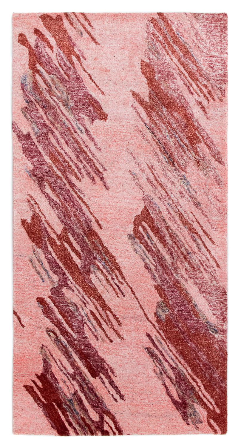 Designer Teppich 140 x 70 cm - rot