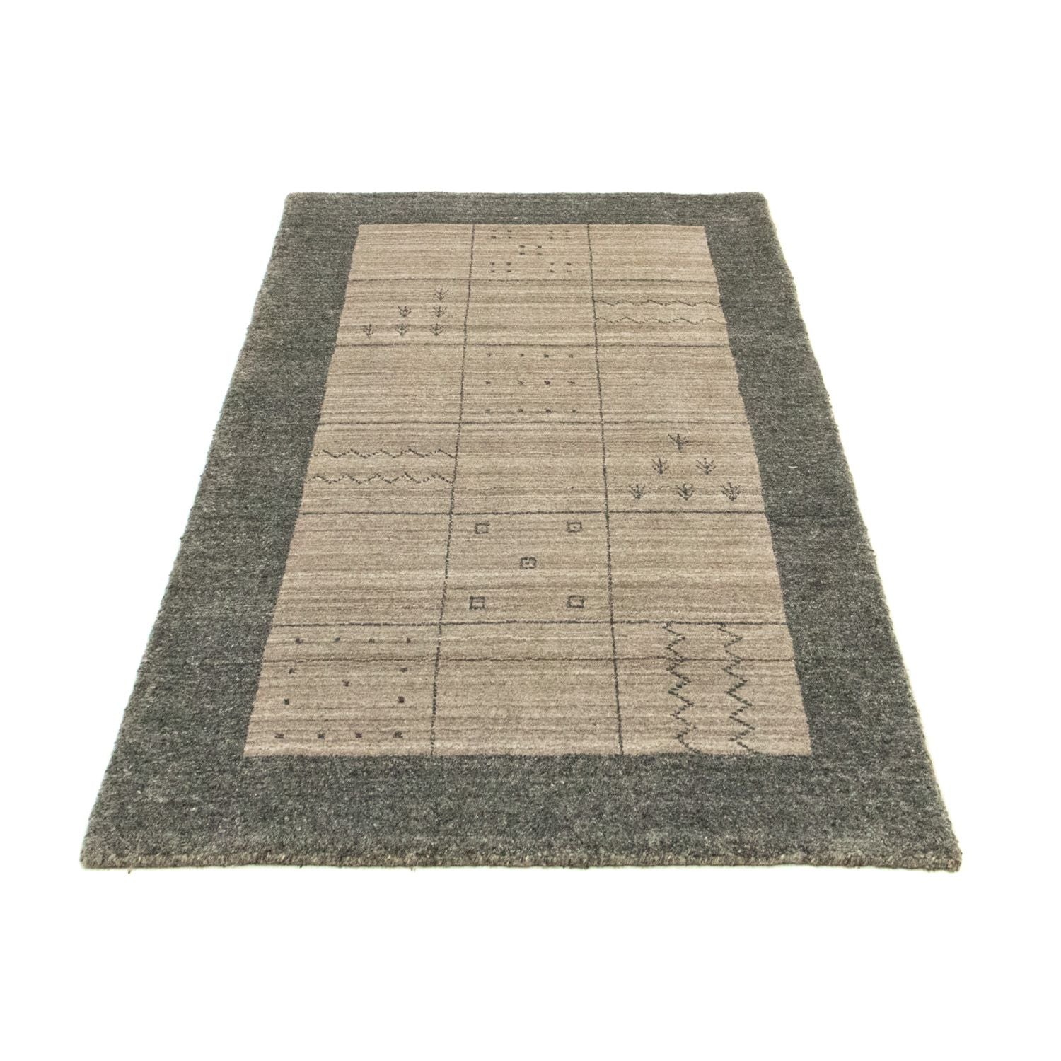 Gabbeh Teppich - Loribaft Indus 140 x 70 cm - beige