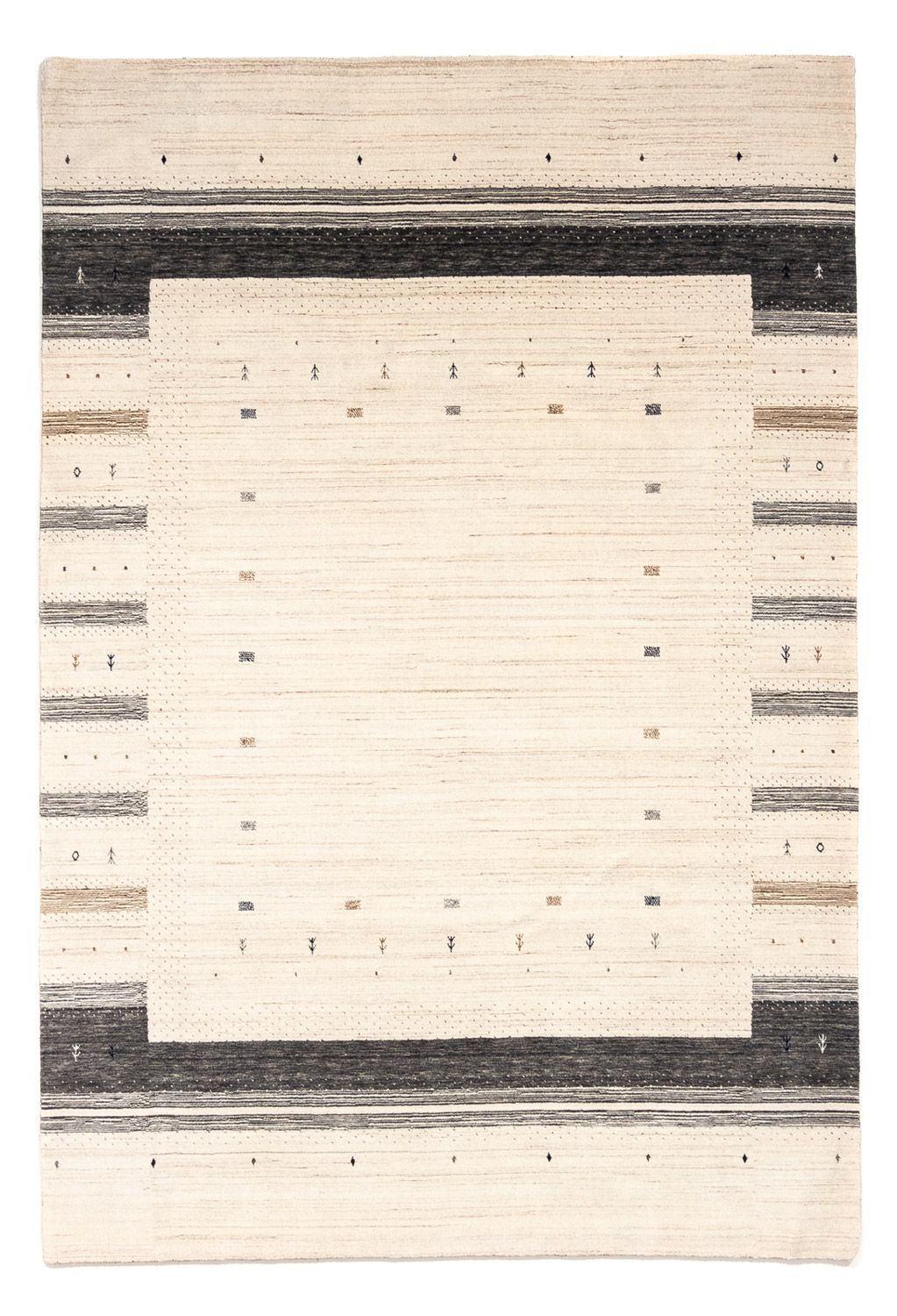 Gabbeh Teppich - Loribaft Indus 304 x 207 cm - beige