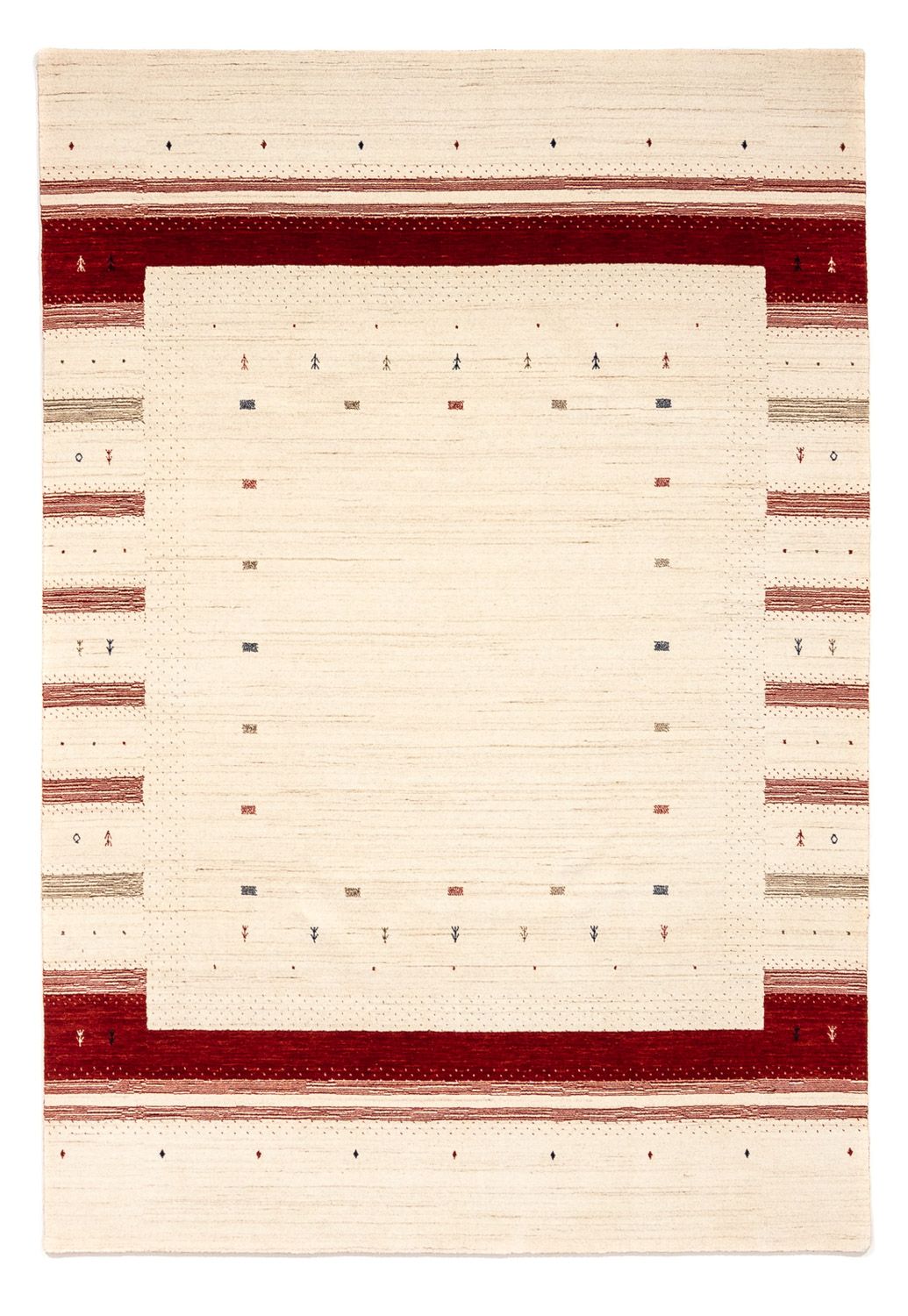 Gabbeh Teppich - Loribaft Indus 298 x 203 cm - beige