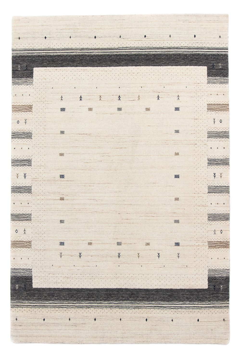 Gabbeh Teppich - Loribaft Indus 245 x 169 cm - beige
