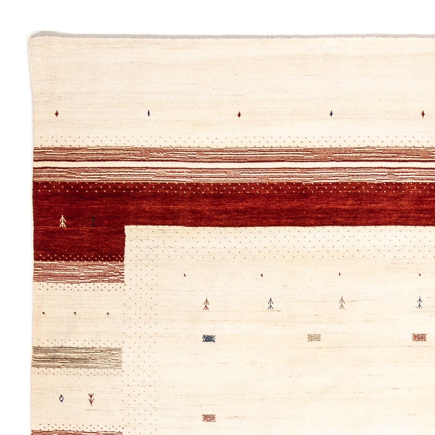 Gabbeh Teppich - Loribaft Indus 346 x 254 cm - beige