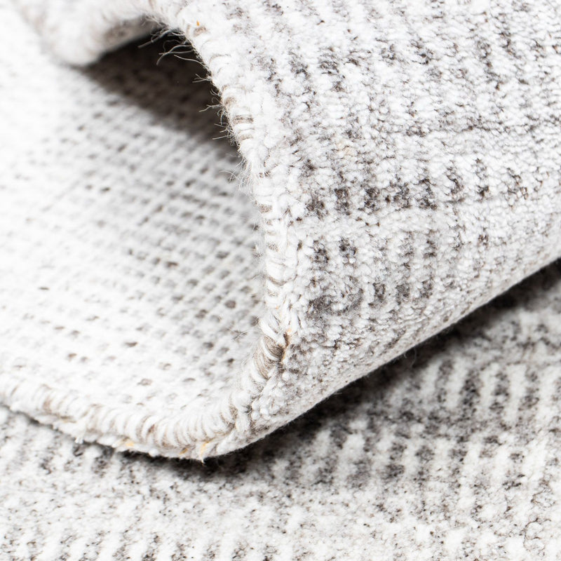 Designer Teppich 243 x 177 cm - silber