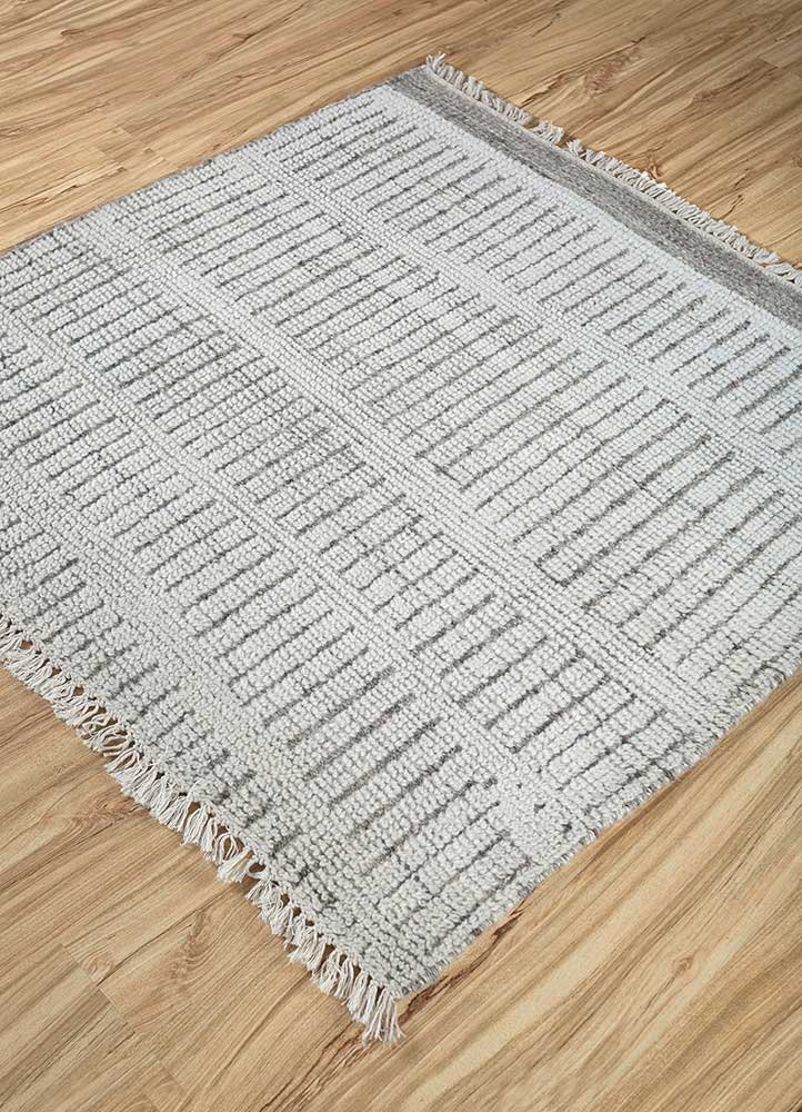 Wollteppich quadratisch  - 75 x 75 cm - creme