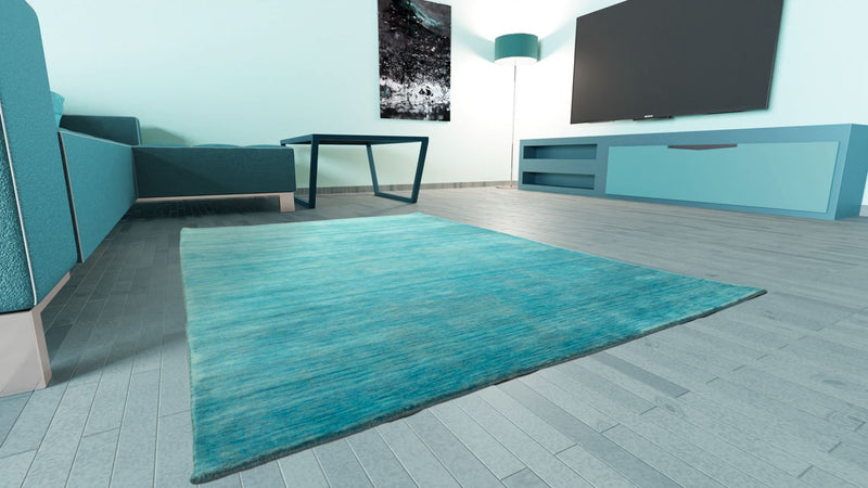 Gabbeh Teppich - Indus 250 x 250 cm - türkis